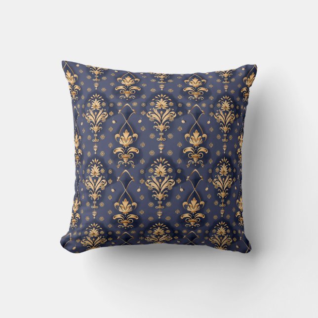 Royal Indigo Baroque Princesscore Kudde (Framsida)