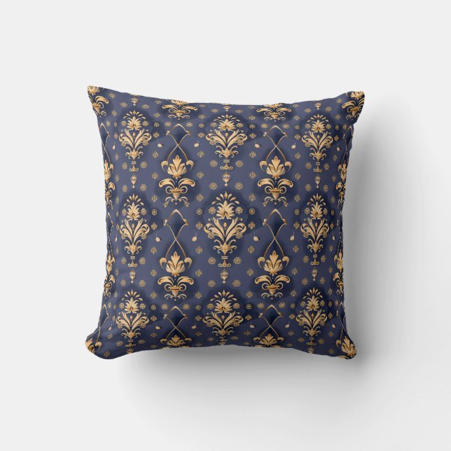 Royal Indigo Baroque Princesscore Kudde (Framsida)