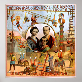 Royal Japansk Troupe 1892 Circus-Vintage Poster