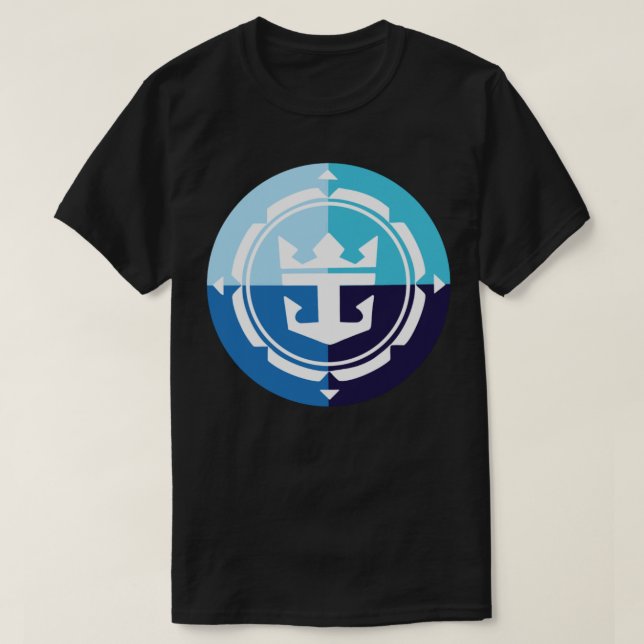 Royal-Karibiska Logotyp-etikett T Shirt (Design framsida)