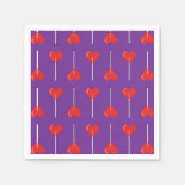 Royal Kärlek Suckers Red Pappersservett