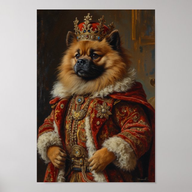 Royal Keeshond Portrait Poster (Framsidan)