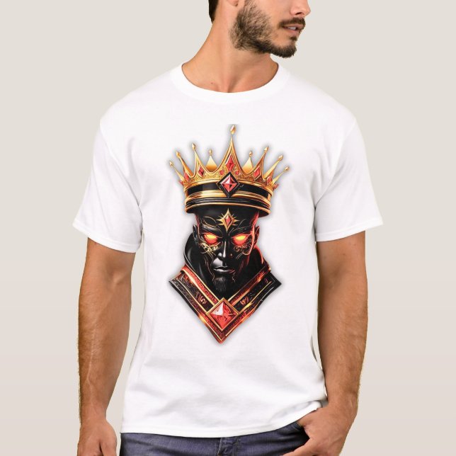 Royal King Crown Grafisk T-Shirt för Män – Lyx  (Framsida)