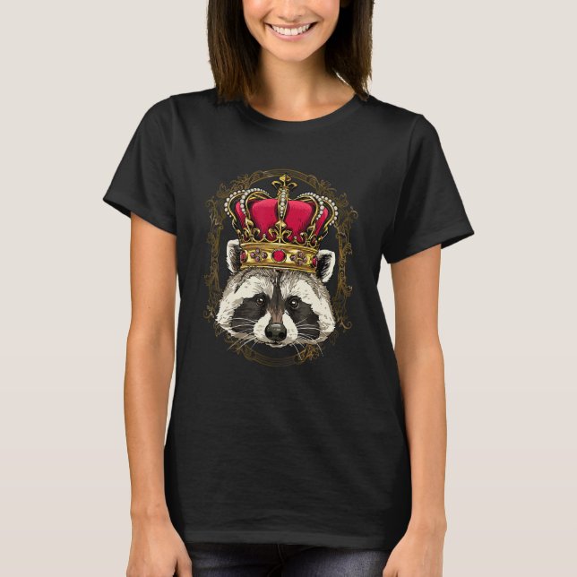 Royal King Queen Raccoon Princess Trash Panda Racc T Shirt (Framsida)
