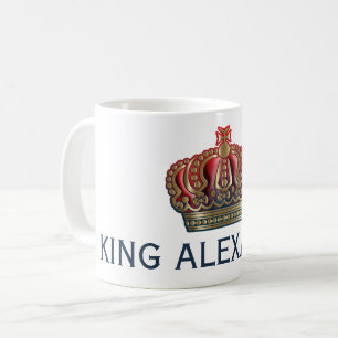 Royal Kor Krona - Guld Blue Red Kaffemugg