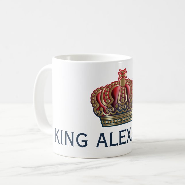 Royal Kor Krona - Guld Blue Red Kaffemugg (Framsida vänster)