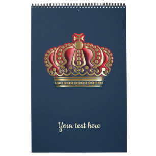Royal Kor Krona - Guld Blue Red Kalender