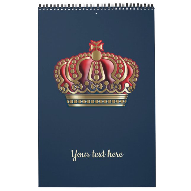 Royal Kor Krona - Guld Blue Red Kalender (Omslag)