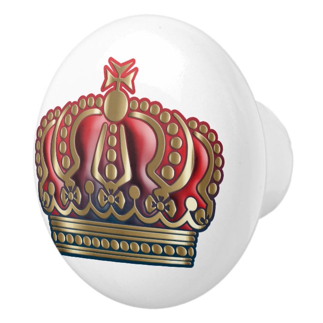 Royal Kor Krona - Guld Blue Red Knopp (Höger)