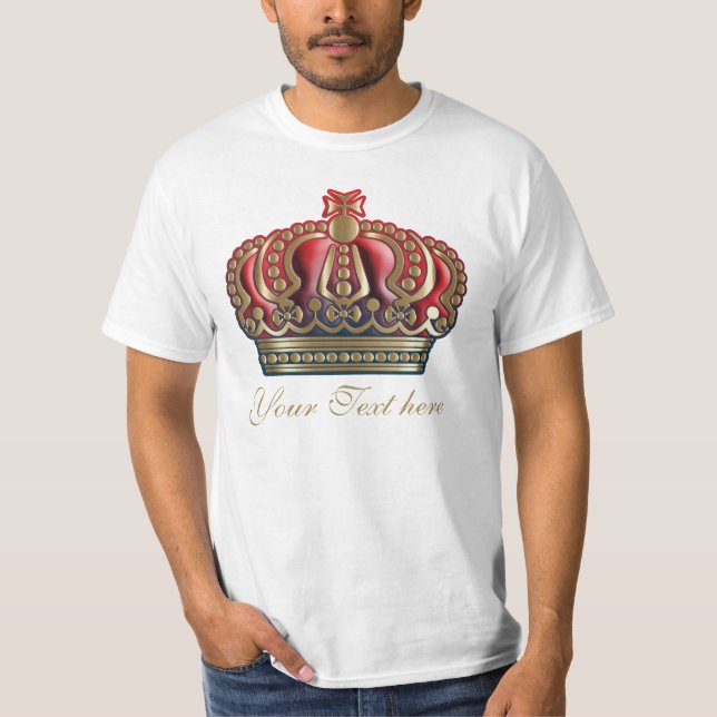 Royal Kor Krona - Guld Blue Red T Shirt (Framsida)