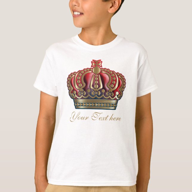 Royal Kor Krona - Guld Blue Red T Shirt (Framsida)
