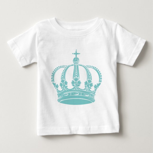 Royal Krona 02 - ljusblå Grönt T Shirt (Framsida)