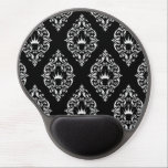 Royal Krona Black and White Damask Gel Mousepad Gel Musmatta<br><div class="desc">Royal Krona Black and White Damask Gel Mousepad</div>