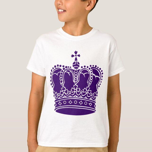Royal Krona - djup Lila Tee Shirt (Framsida)