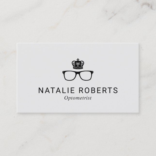 Royal Krona Eyewear Öga GlasOptometrist  Visitkort (Framsida)