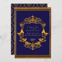 Royal Krona Flourish, kommer du att bli min brides Inbjudningar