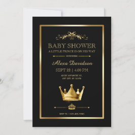 Royal Krona Prince Baby Shower Inbjudningar