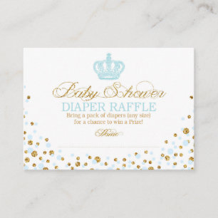Royal Krona Prince Diaper Raffle Biljett Tilläggskort
