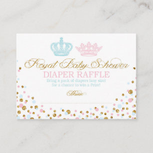 Royal Krona Princess Diaper Raffle Biljett Tilläggskort