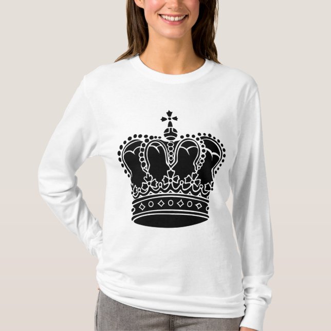 Royal Krona - svart Tee (Framsida)