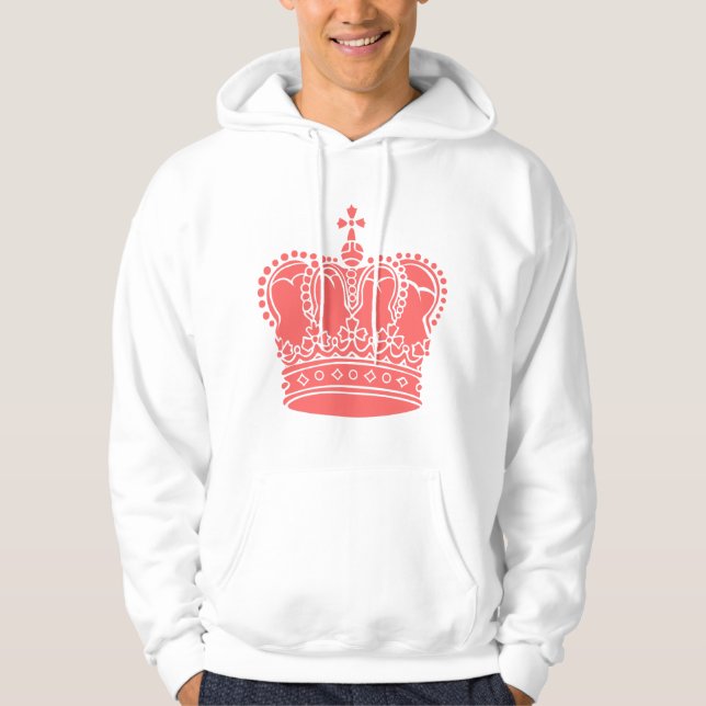 Royal Krona - Tropisk Rosa Sweatshirt Med Luva (Framsida)