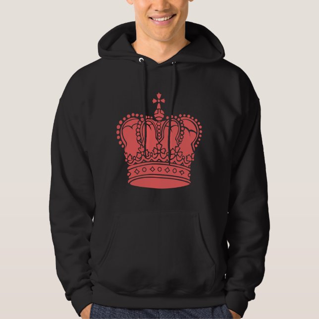 Royal Krona - Tropisk Rosa Tröja Med Luva (Framsida)