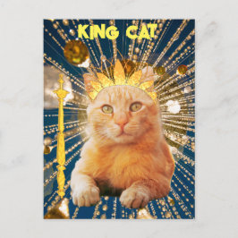 Royal Kung Cat FUNNY FOR Cat Lovers Pet Groomers Vykort