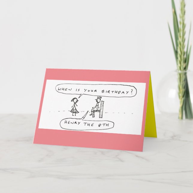 Royal kung i Englands födelsedagskalender tecknad Helgkort (Framsida)