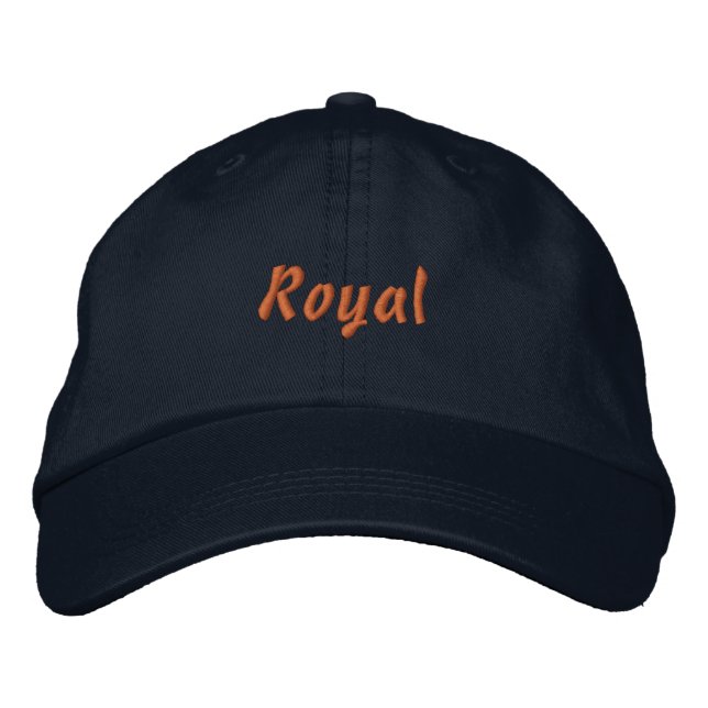 Royal kung och stil-Hat Visor Broderad Keps (Framsida)