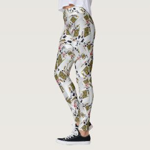 "Royal Lagrar: A Stack of Kung Poker Cards" Leggings