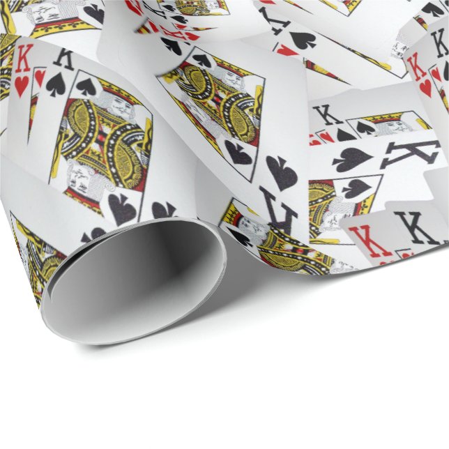 "Royal Lagrar: A Stack of Kung Poker Cards" Presentpapper (Rullad Hörn)