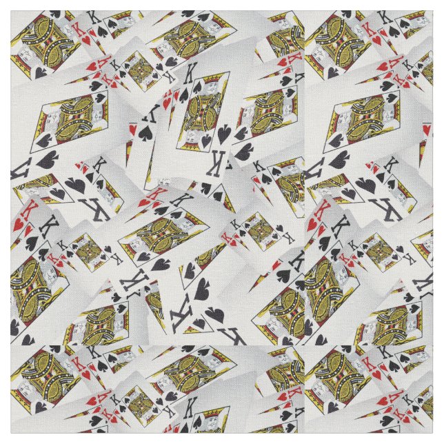 "Royal Lagrar: A Stack of Kung Poker Cards" Tyg (Närbild)