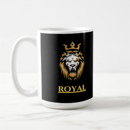 Royal Lejona Kung - Crowned Majesty Design Design Kaffemugg