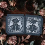 Royal Lejona medeltiden Bröllop Blue Biljett Underlägg Papper<br><div class="desc">Lägg till royal-charm till tabellutrymningen! Dessa personligt bröllp-underlägg har en stor lejon och blommigt utformning med namn och monogram, allt i lyxiga silver mot blå bakgrund. Perfekt för ett medeltida fantasi firande med tidlös elegans! Den silver som finns på den här posten är INTE äkta och trycks i platt färg....</div>