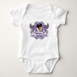 Royal Lila Afro Princess| Lila & White Elegant T Shirt