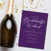 Royal Lila Bachelorette Helg minimalist