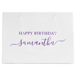 Royal Lila Elegant Script Namnteckning Namn