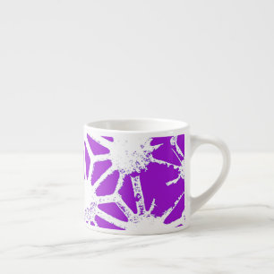 Royal lila geometrisk mönster espressomugg