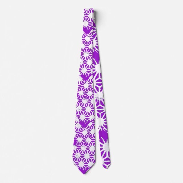 Royal lila geometrisk mönster slips (Framsida)