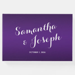 Royal Lila Gradient Bröllop Gästböcker