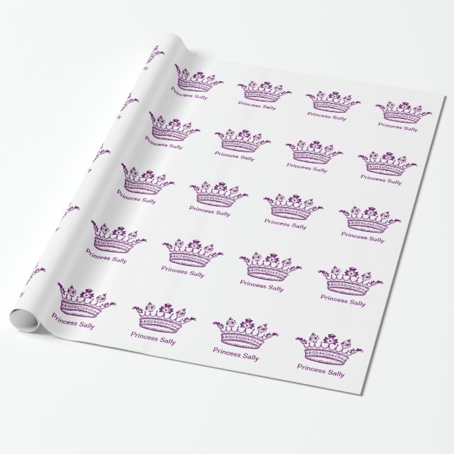 Royal Lila Krona Presentpapper (Utrullad)