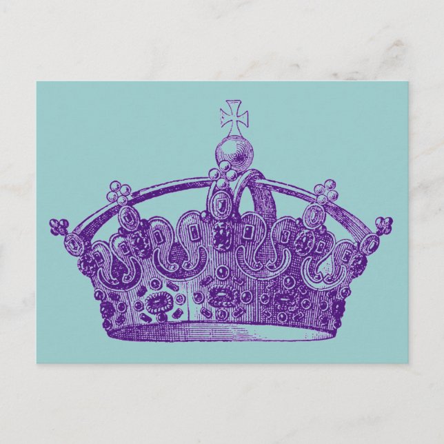 Royal Lila Krona Vykort (Framsida)