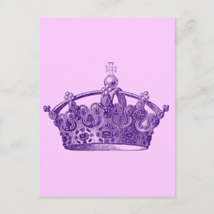Royal Lila Krona Vykort