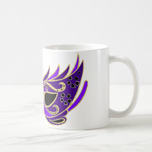 Royal lila maskerad maskering kaffemugg