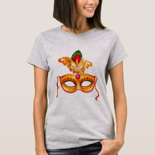 Royal lila maskmaskmardi gras t-shirt