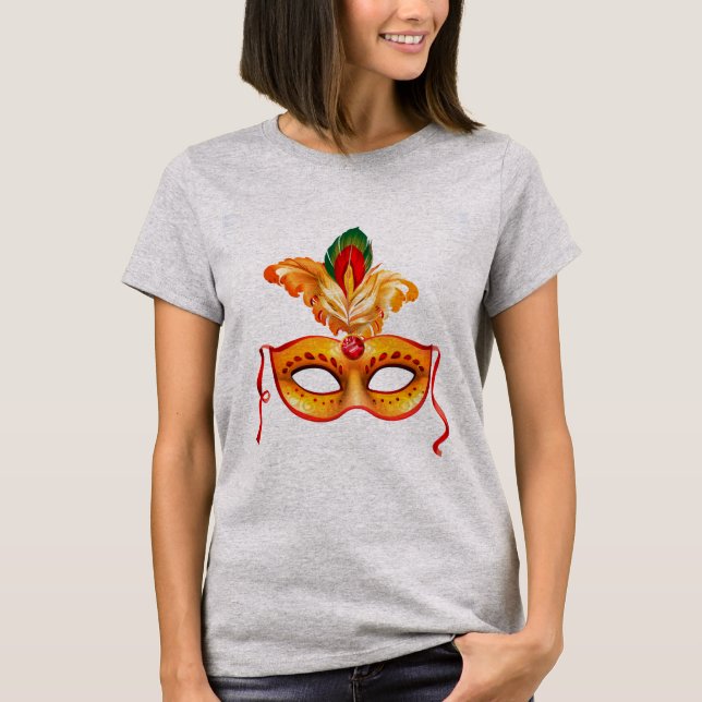 Royal lila maskmaskmardi gras t-shirt (Framsida)