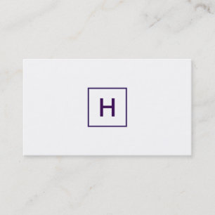 Royal Lila Monogram Square Visitkort