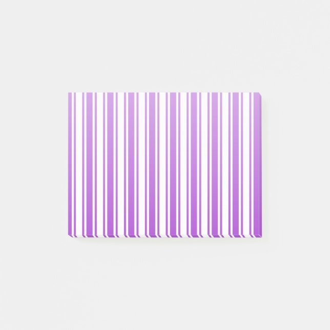 Royal lila och vit kandiserad rand post-it block (Framsida)