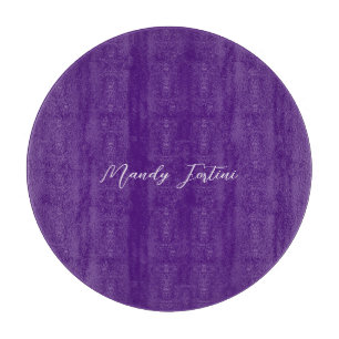 Royal Lila Plain Elegant Minimalist Calligraphy