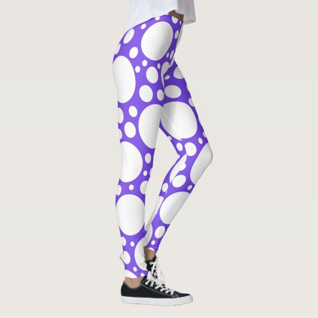 Royal Lila Polka Dot Leggings (Höger)
